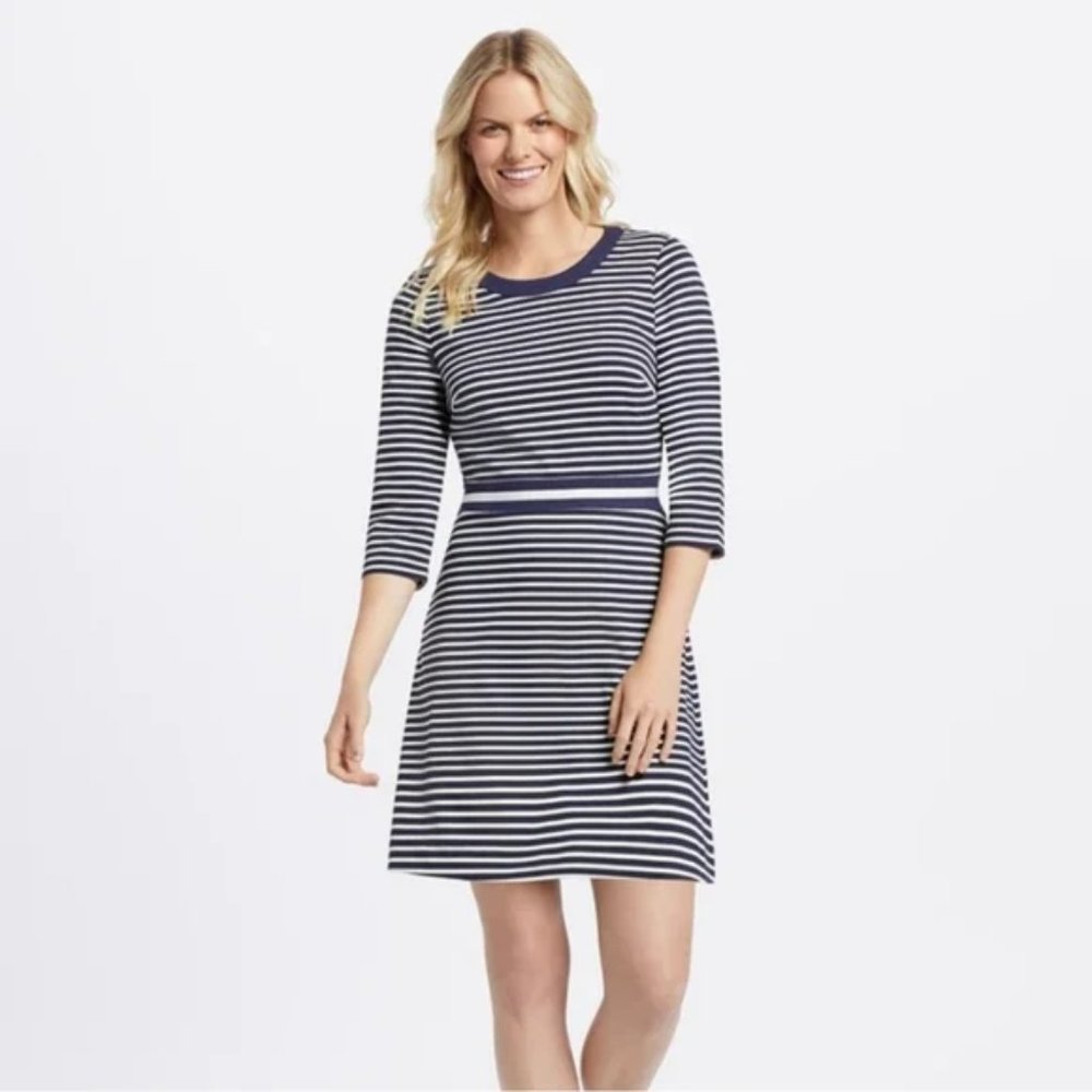 Draper James Dress Size 1X Persley Ponte Navy Blue Career Business capsule